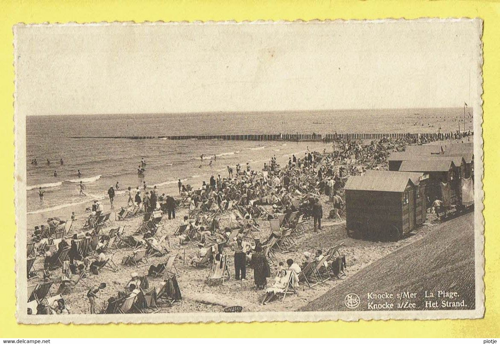 * Knokke - Knocke (Kust - Littoral) * () La Plage, Beach, Strand, Animée, Sea Mer, Cabines, Old - Knokke