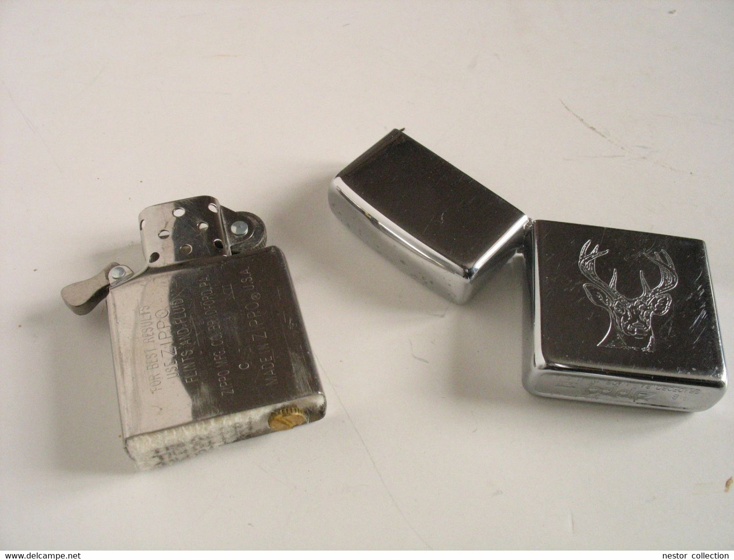 Zippo Bradford U.S.A. Briquet Essence Tête De Cerf Gasoline Lighter Smoking - Zippo