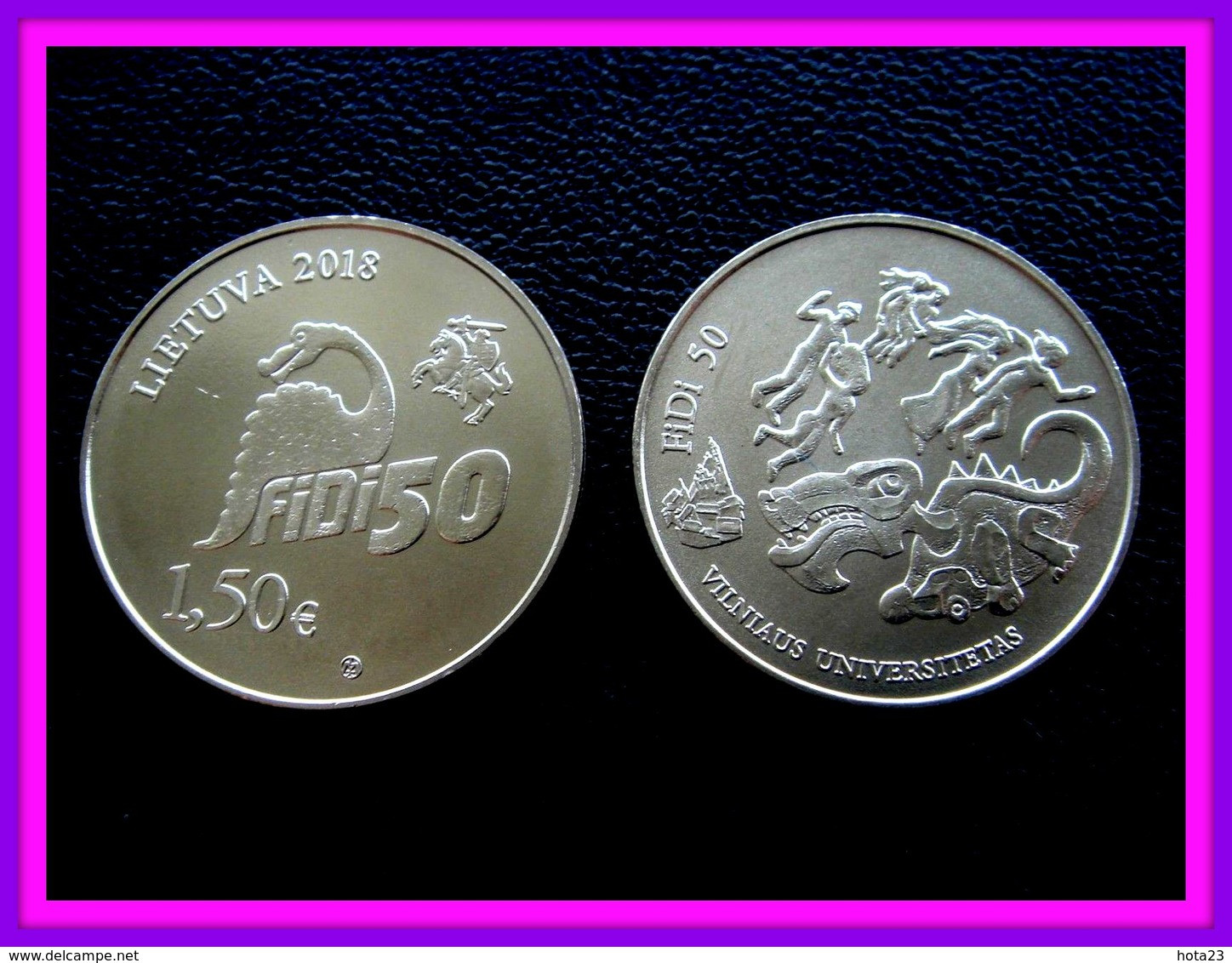 2018 Lithuania Litauen Dinosaur Coin 1,50 Eiro /euro Universitet Vilnius UNC - Lithuania