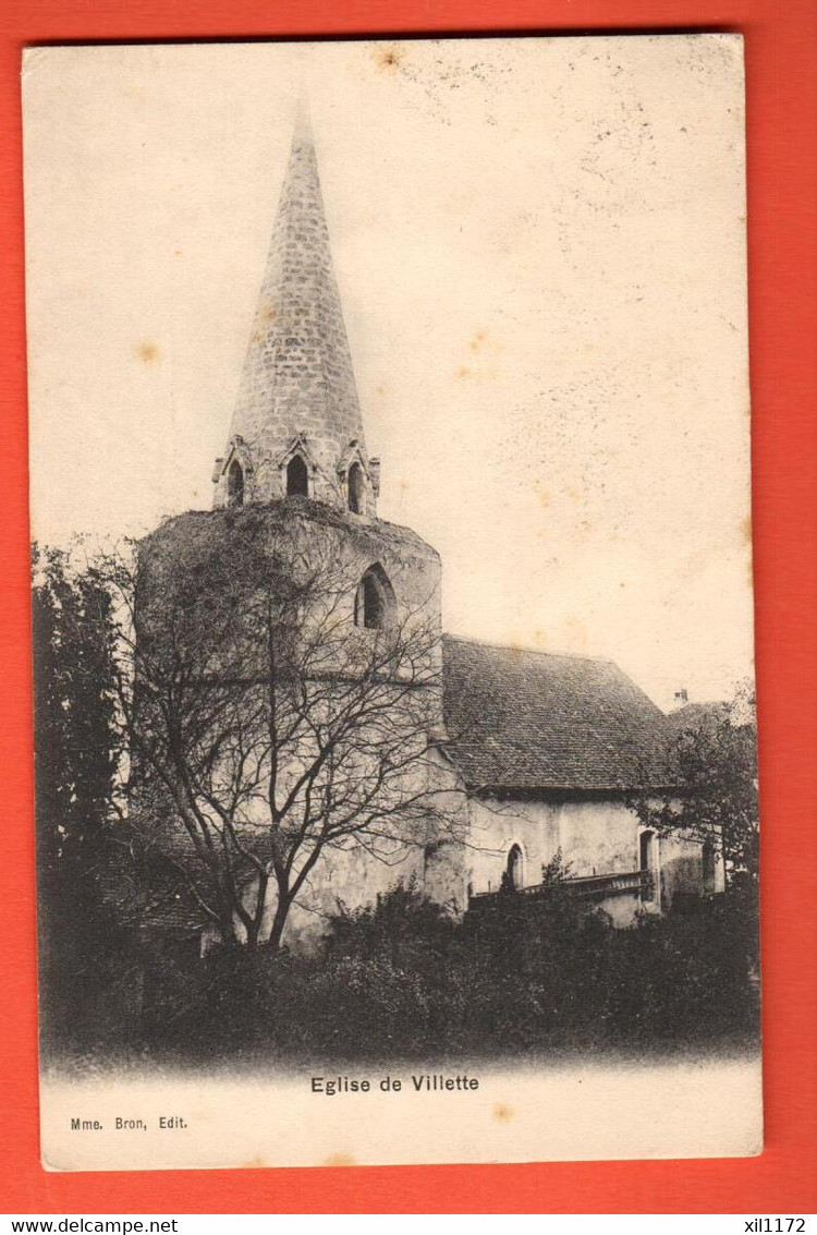 ZBP-32  Eglise De Villette Lavaux. Circulé De Lutry En 1925 - Lutry