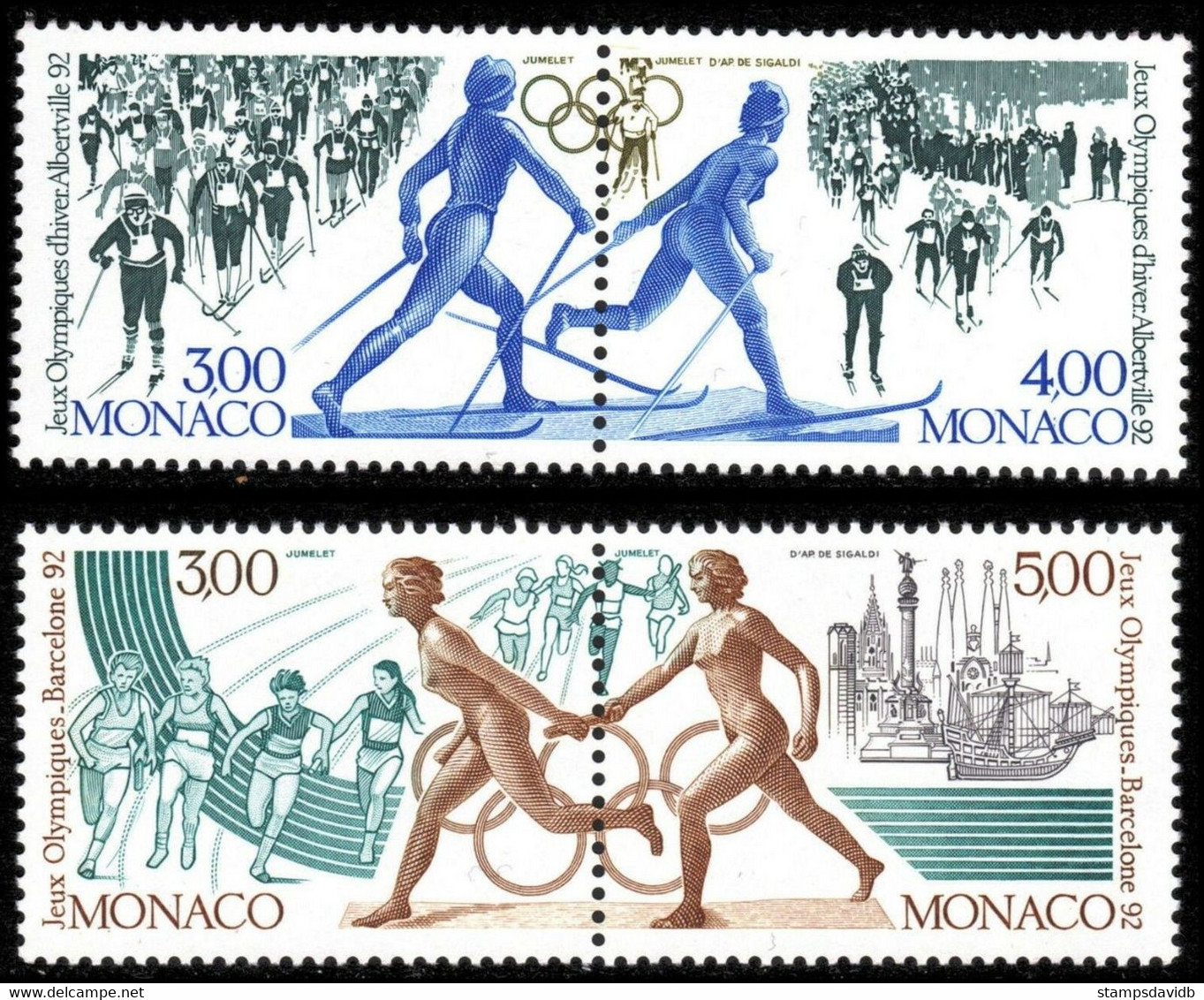 1991	Monaco	2011-2014Paar	1992 Olympic Games In Albertvele / Barcelona	7,50 € - Summer 1992: Barcelona