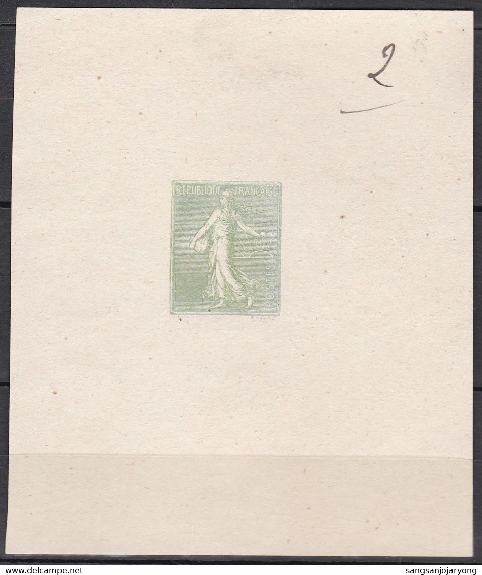 France Sc139 Sower, Test Type Without Value Proof Or Essay 2, MH, Epreuve - Agriculture