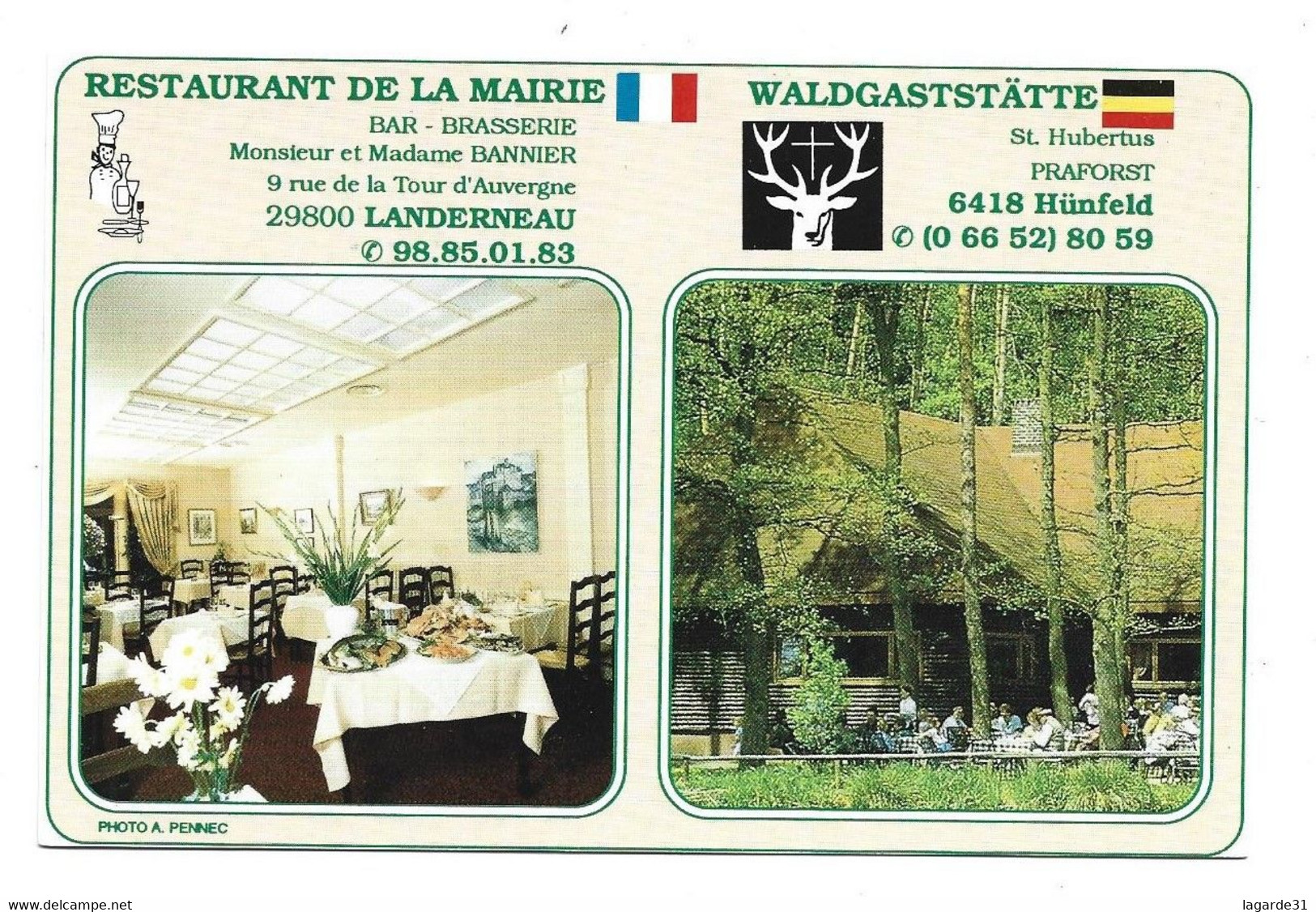 HOTELS & RESTAURANTS - Restaurant De La Mairie Landerneau - Walsgastatte Hunfeld - Hotels & Gaststätten