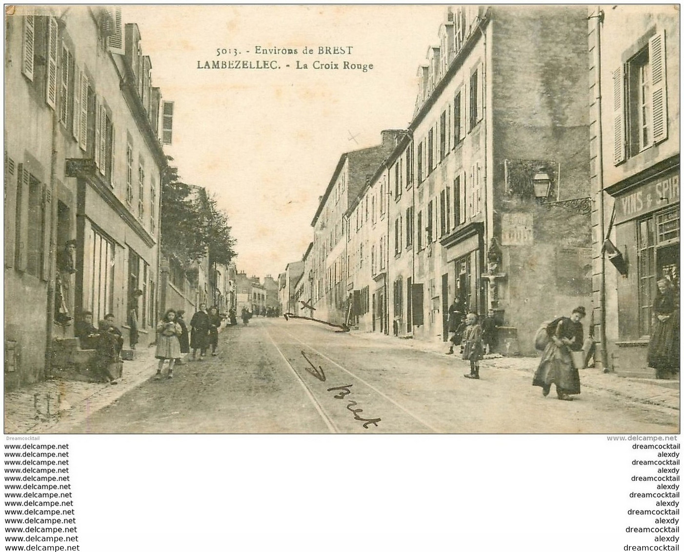 29 LAMBEZELLEC. La Croix Rouge 1919 Tabac Vins Spiritueux - Brest