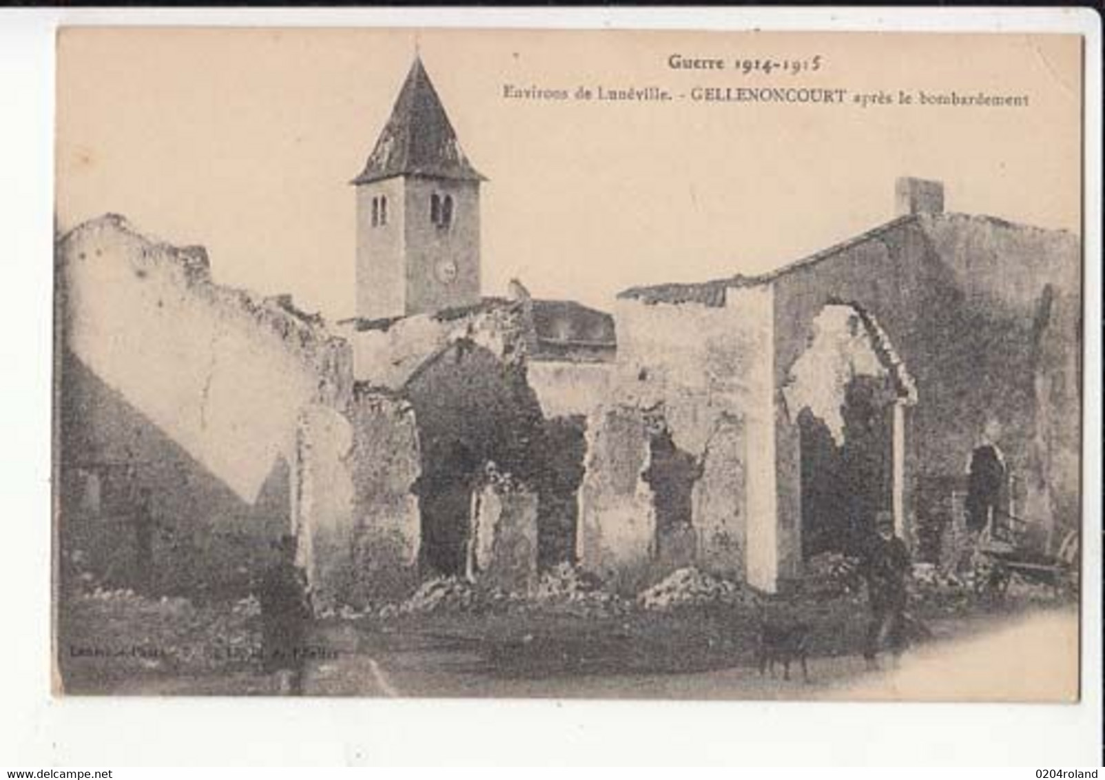 Carte France 54 - Guerre 1914 - Environs De Lunéville - Gellenoncourt Aprés Le Bombardement-  Achat Immédiat - Oorlog 1914-18