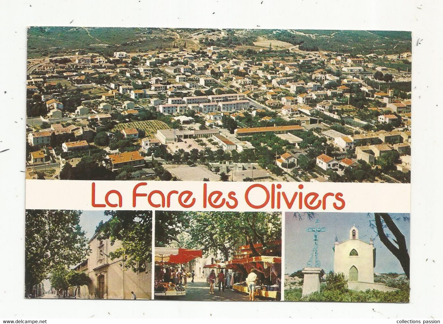 Cp , 13 , LA FARE DES OLIVIERS , Multi Vues , Voyagée 1986 - Autres & Non Classés