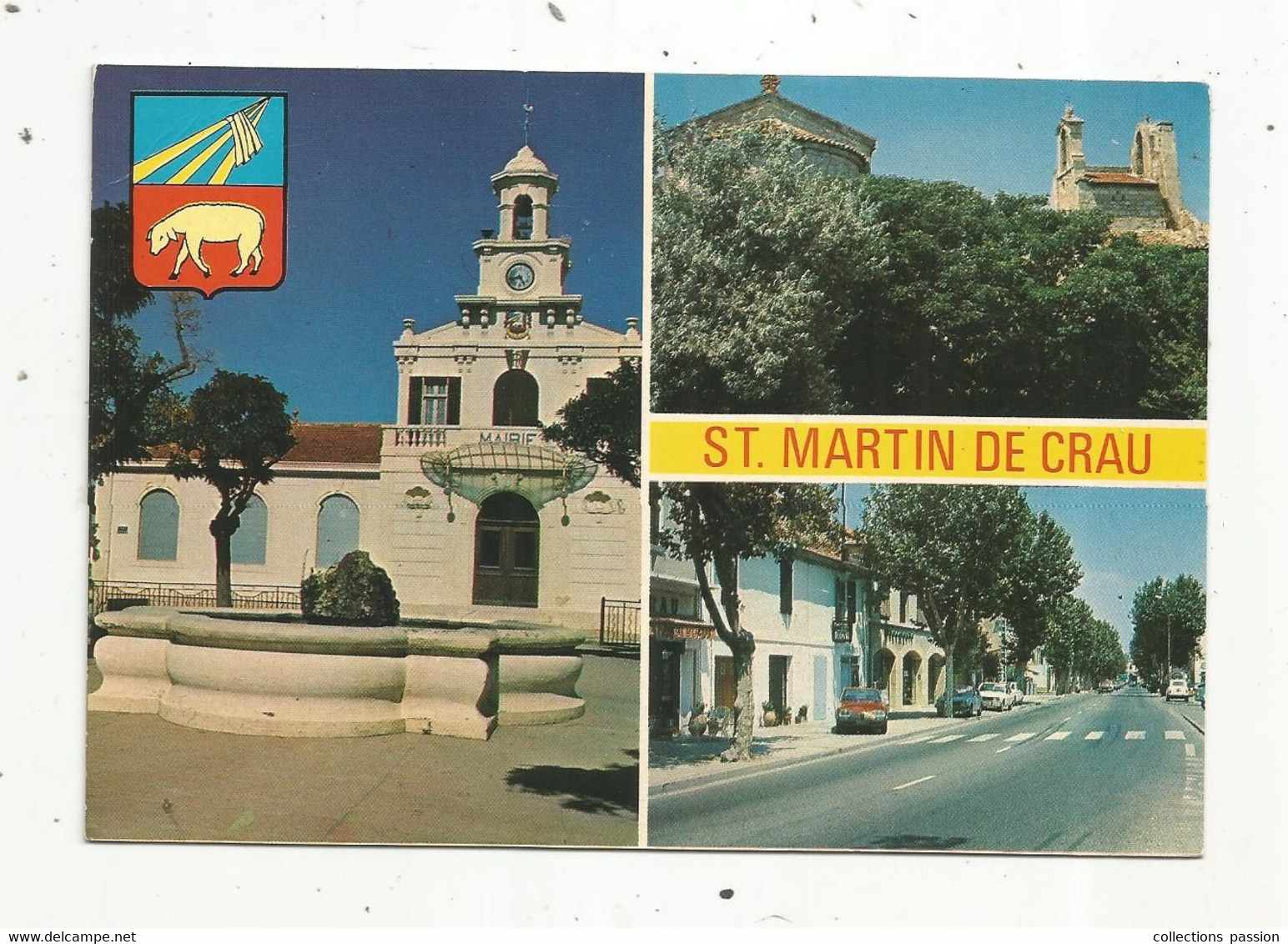 Cp , 13 ,  Souvenir De SAINT MARTIN DE CRAU , Multi Vues ,  Voyagée 1981 - Autres & Non Classés