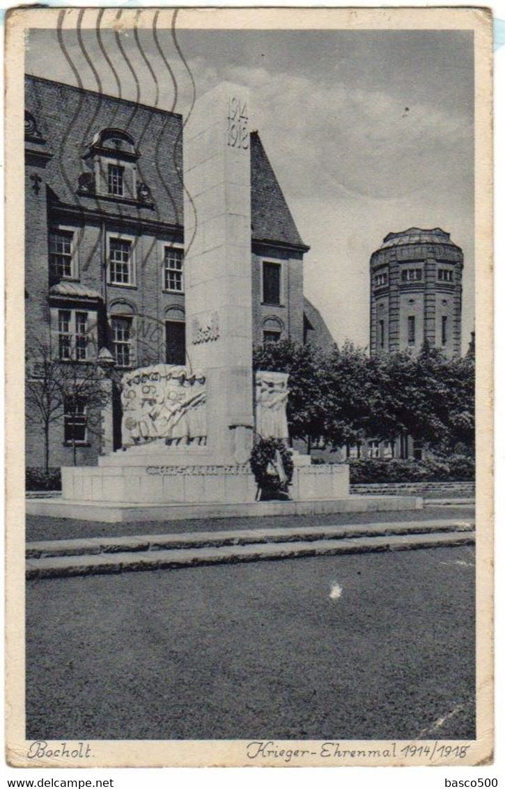 1939 BOCHOLT - Carte Monument "KRIEGER - EHRENMAL - 1914/1918" - Bocholt