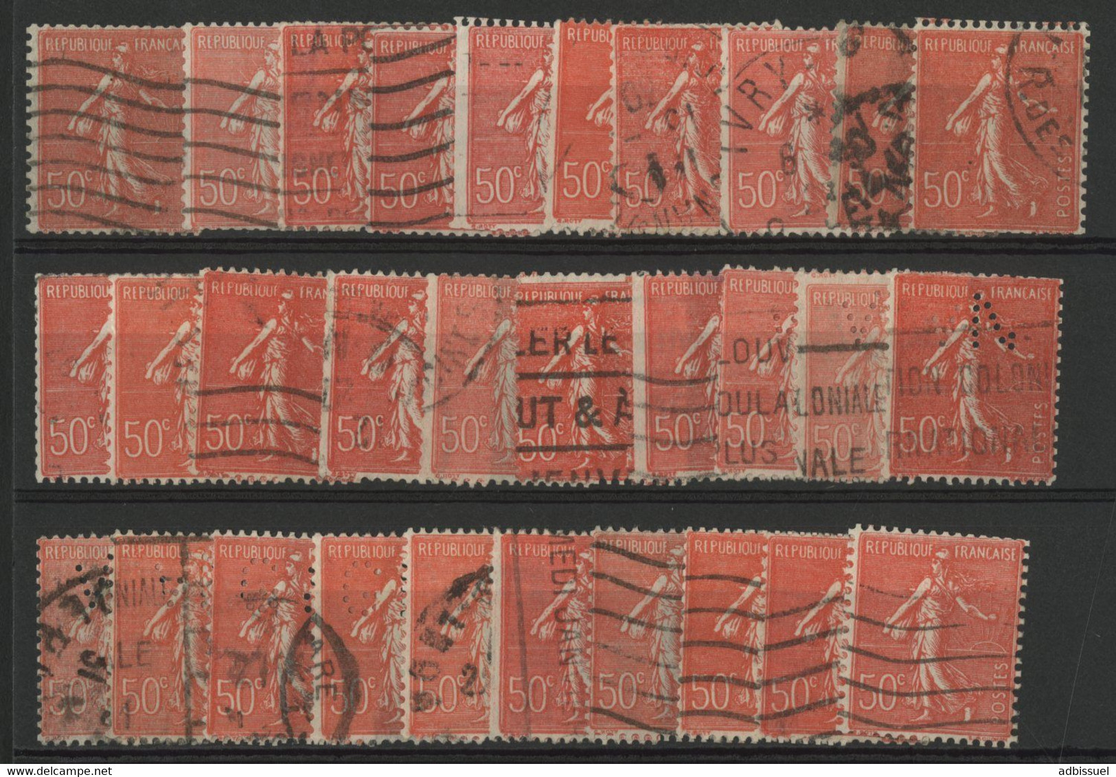 N° 199f Roulettes (x30) Du 50ct Rouge Type III COTE 225 €. Voir Description - Francobolli In Bobina