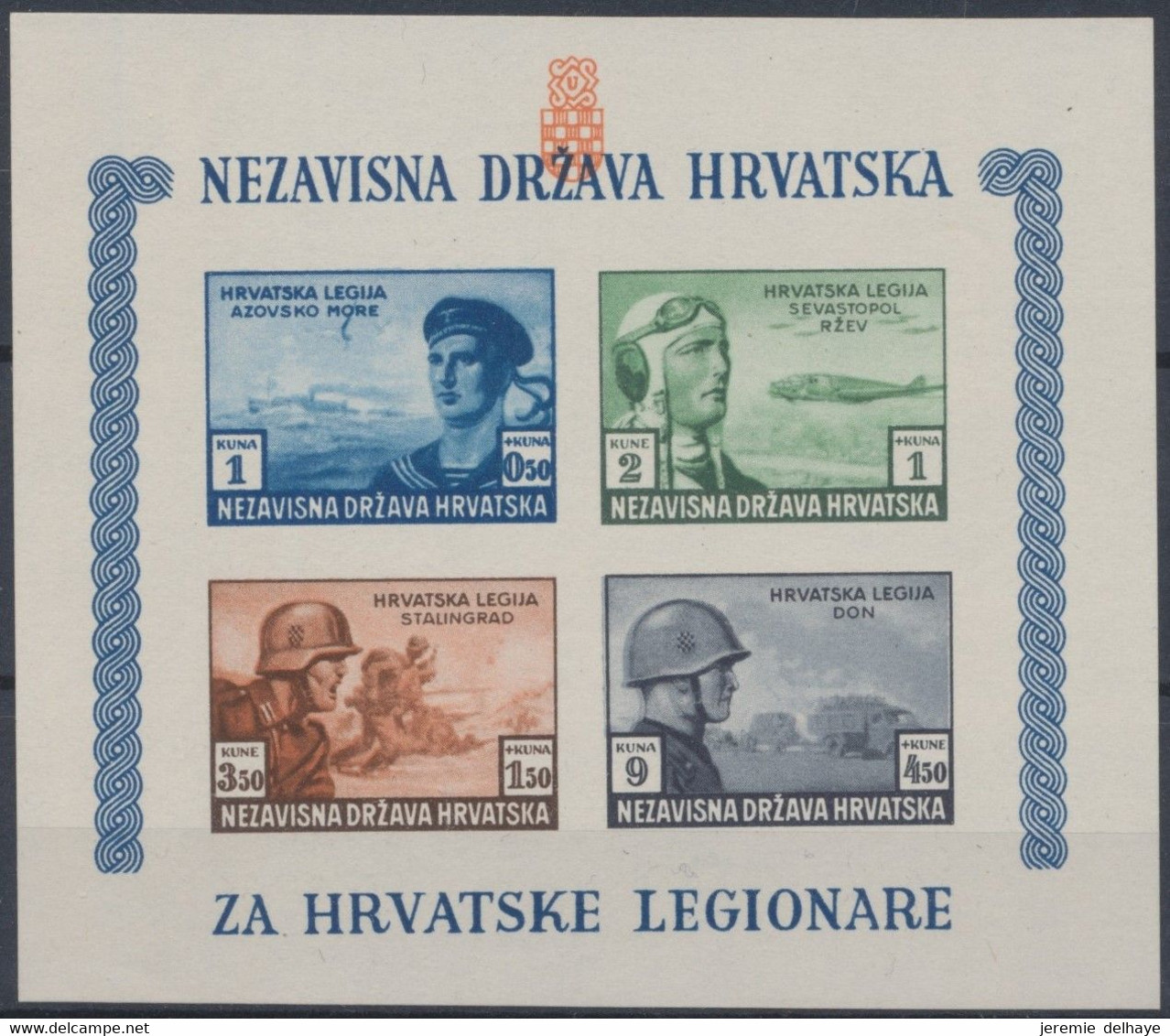 Croatie (1943) - BL 5 / Blok Br. 5 B ** Neuf Sans Charnières (MNH) - Kroatië