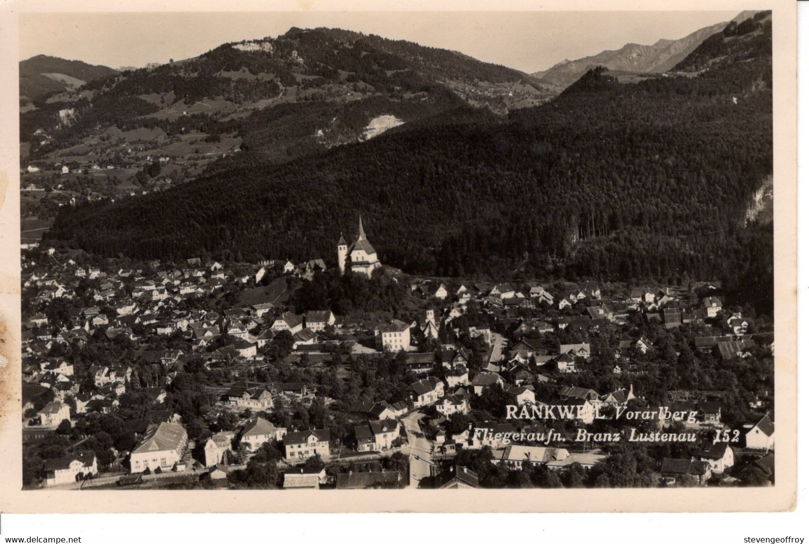 Autriche Vorarlberg Rankweil Fliegeraufn Branz Lustenau Vue Aerienne Lubineau Sarthe Montagne Village 1954 - Rankweil