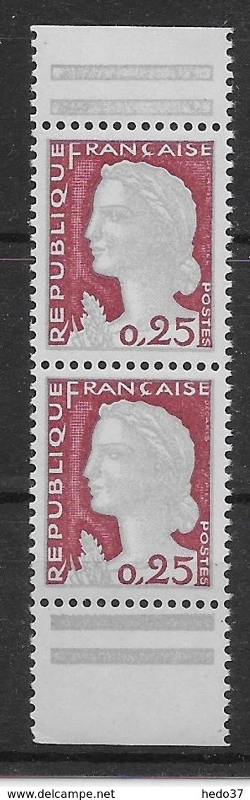 France N°1263 - Paire De Carnet - Neuf ** Sans Charnière - TB - 1960 Marianne De Decaris