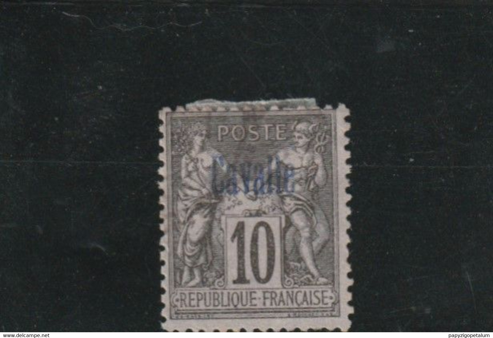 CAVALLE  Timbre De France De 1876- 1900 Type Sage Surchargé N° 3 Oblitéré Type II - Oblitérés