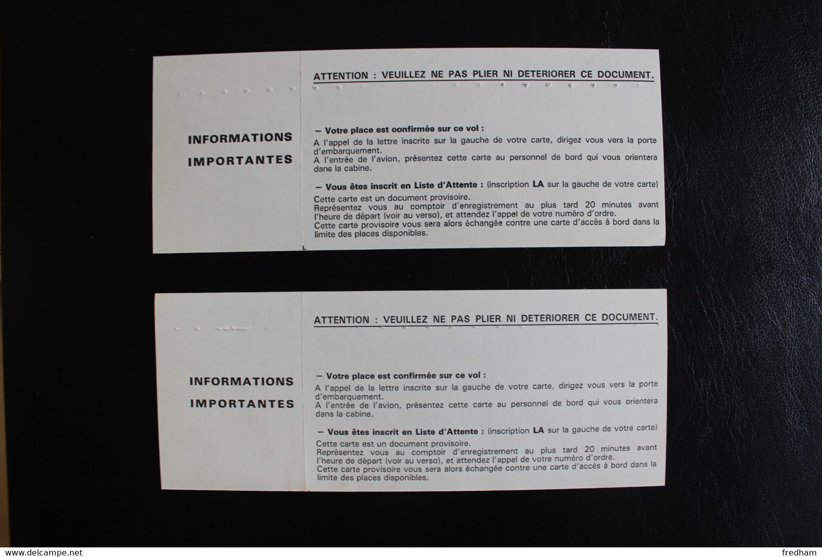 1992 AIR INTER BILLET VOL INTERIEUR LILLE-TOULOUSE BILLET DE PASSAGE ET BULLETIN DE BAGAGES ASSURANCES
