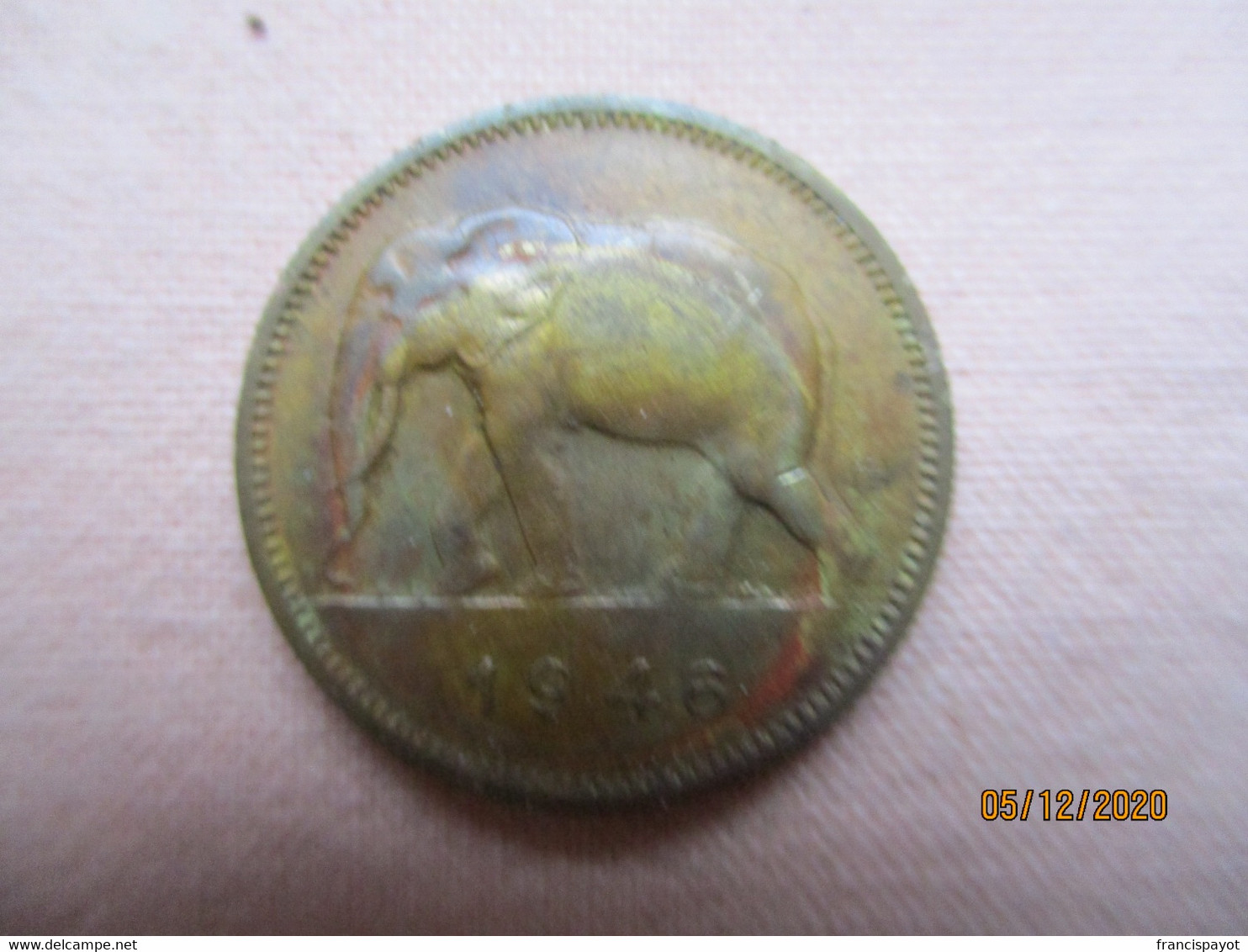 Congo Belge 2 Francs 1946 - 1945-1951: Regencia