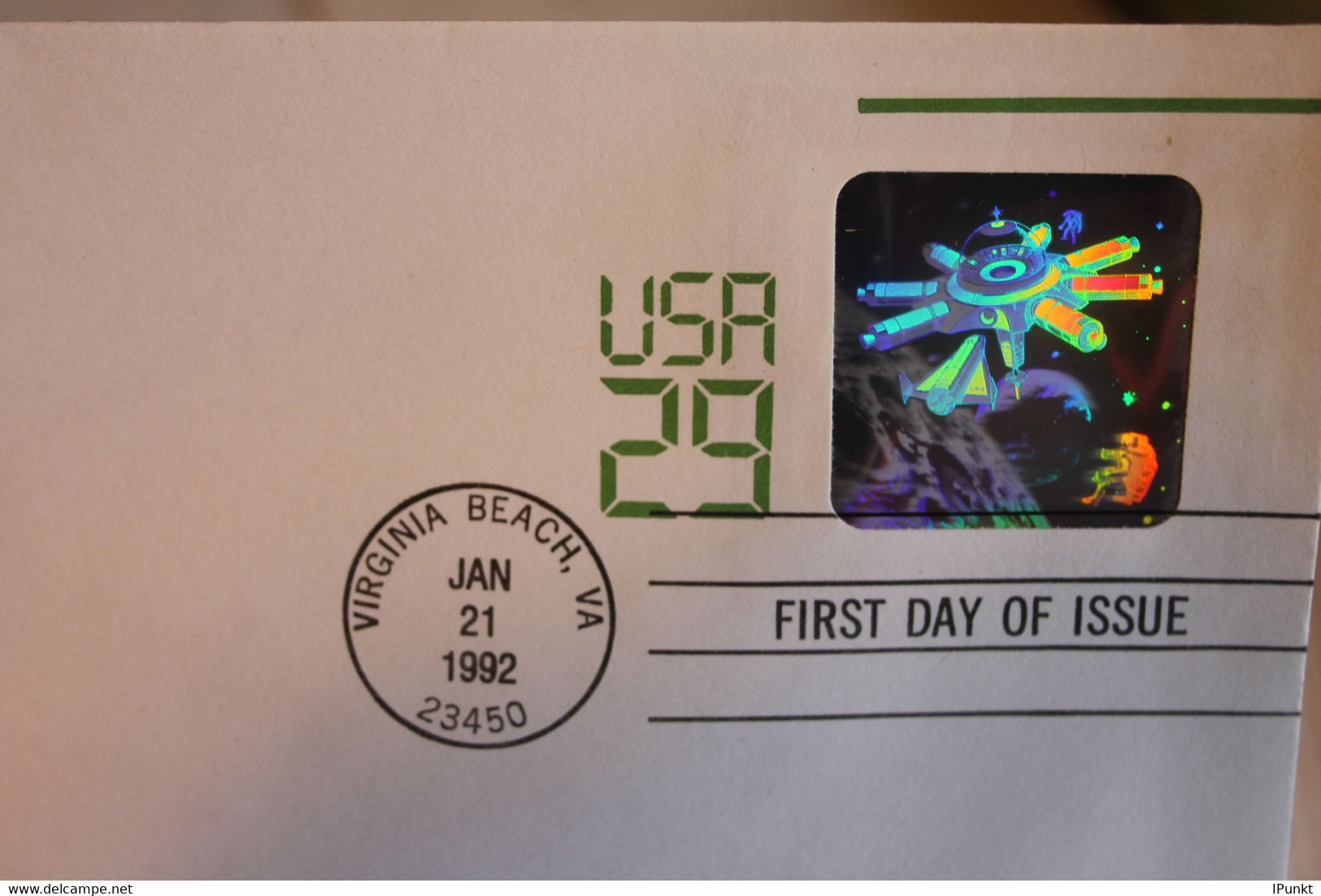 USA;1992;  Weltraum; Hologramm - Ganzsache; 29 C., Gebraucht; Ersttagsstempel - Hologramme