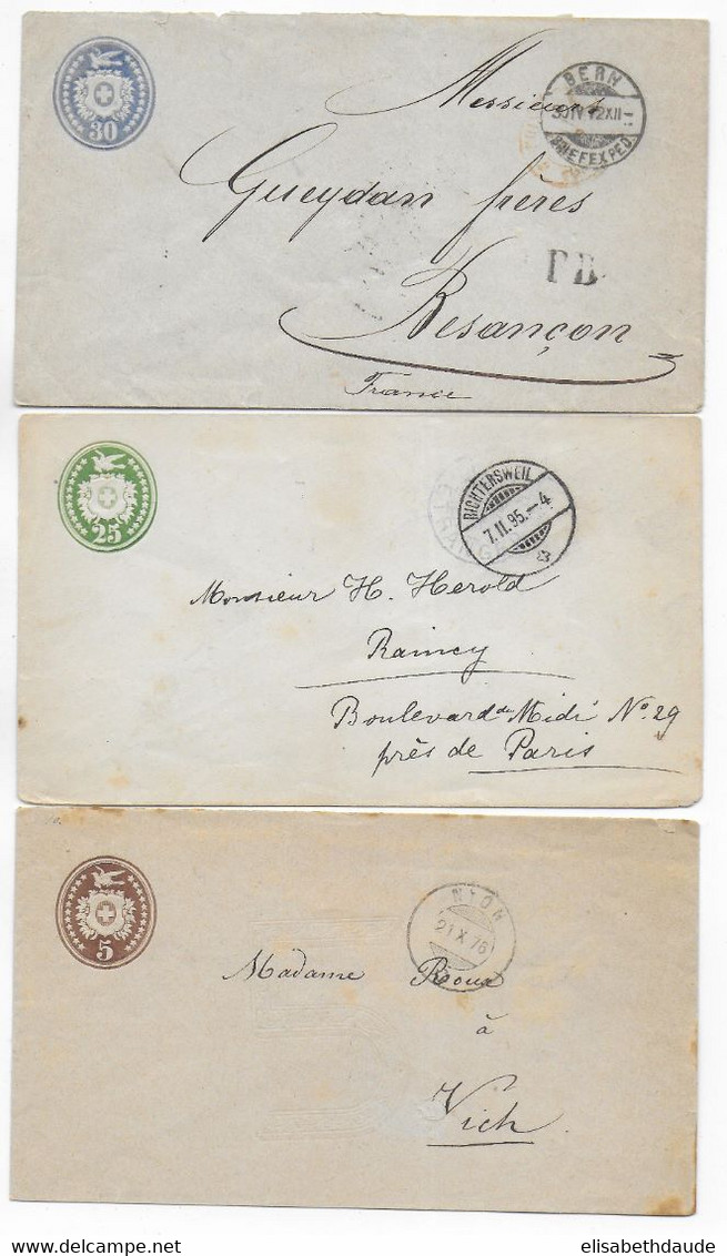 SUISSE - TYPE 1867 - SUPERBE ENSEMBLE De 15 ENVELOPPES + CARTES ENTIERS POSTAUX - Interi Postali