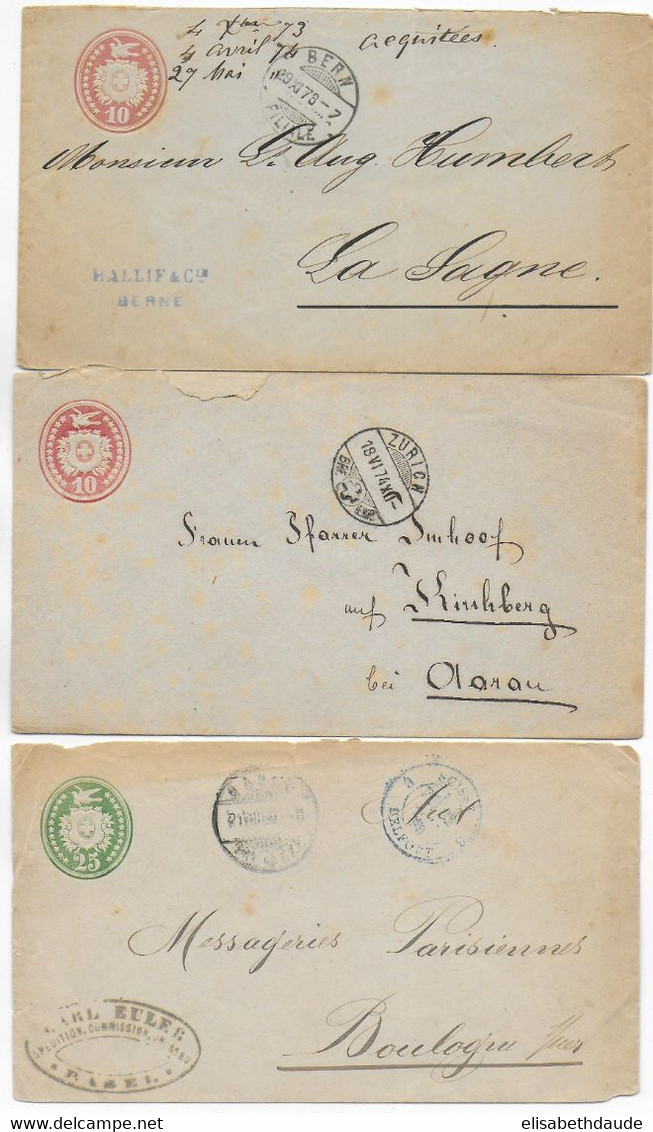 SUISSE - TYPE 1867 - SUPERBE ENSEMBLE De 15 ENVELOPPES + CARTES ENTIERS POSTAUX - Interi Postali