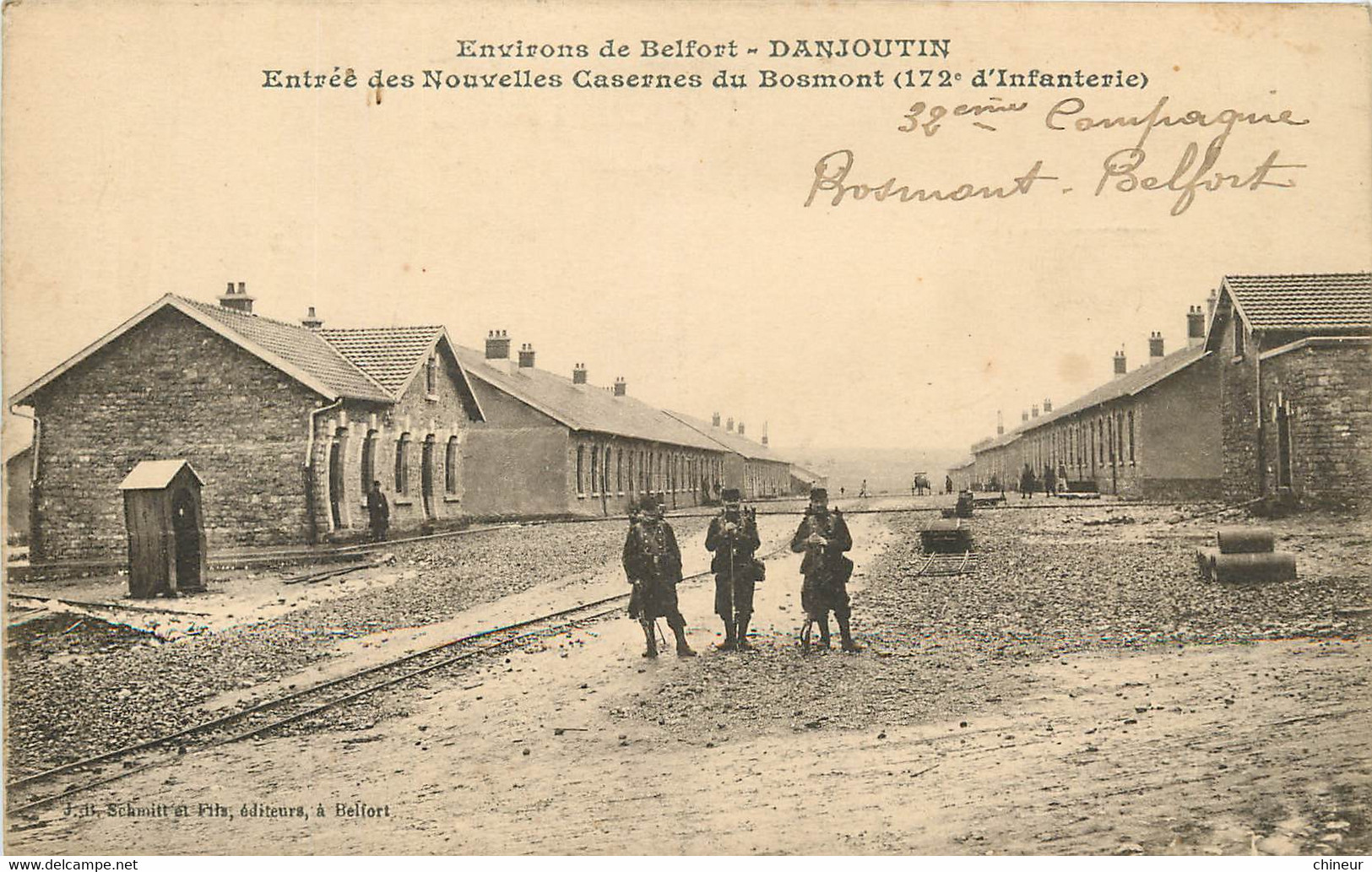 DANJOUTIN ENTREE DES NOUVELLES CASERNES DU BOSMONT 172 Em D'INFANTERIE - Danjoutin