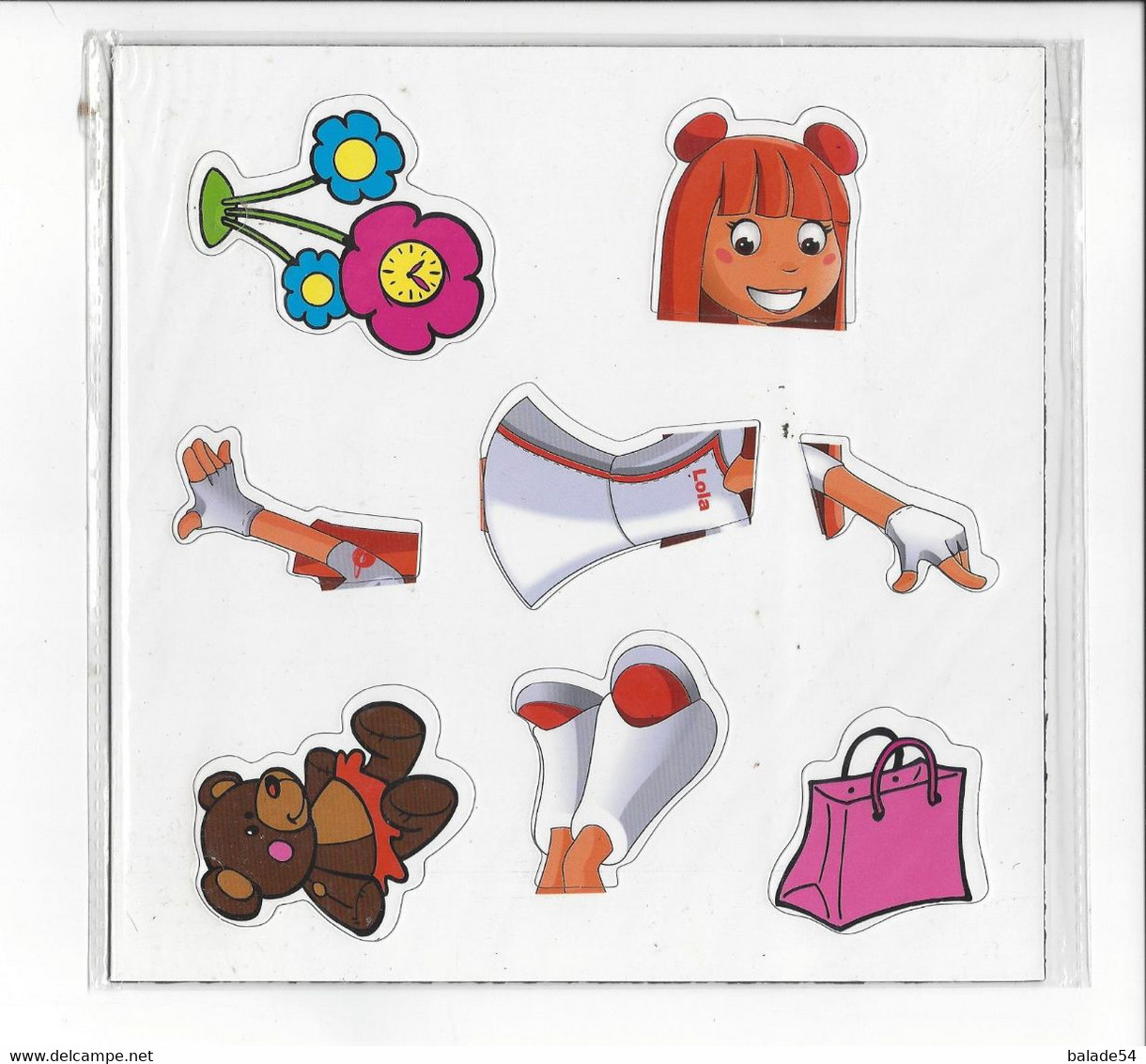 Jeu "de Magnet LOLA" à Reconstituer - Flunch Kid KIDI - NEUF (Lola + Fleurs + Ours/ Ourson + Sac) - Characters