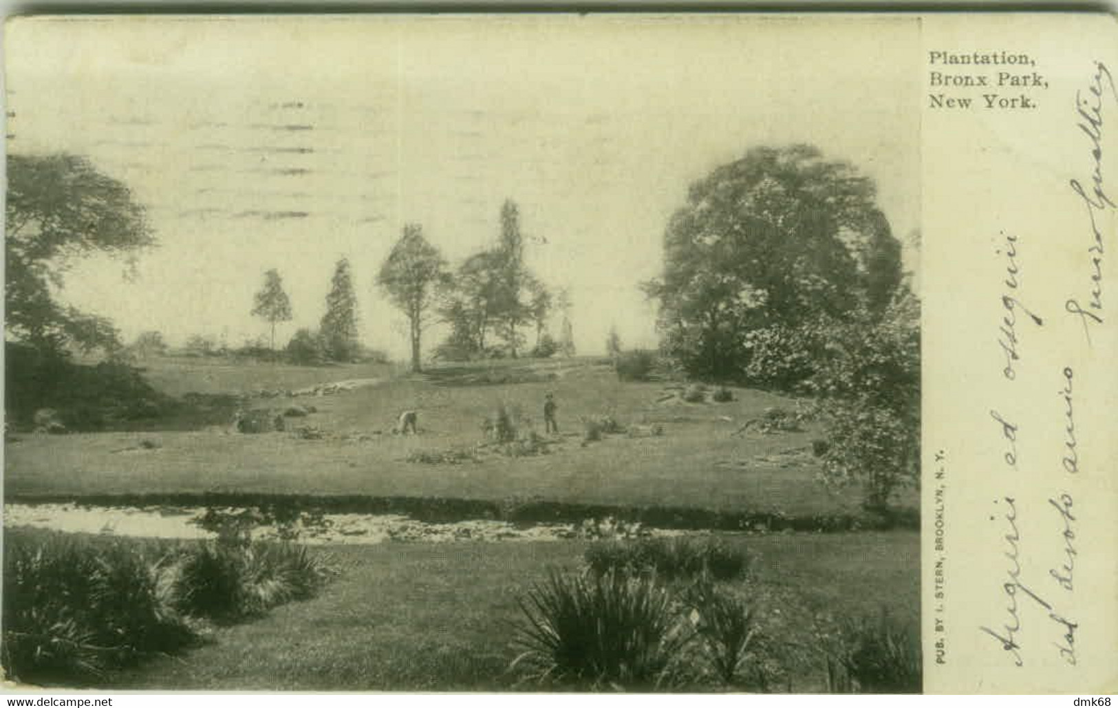 NEW YORK - PLANTATION - BRONX PARK - PUB. BY I. STERN - MAILED TO ITALY 1907 (BG10178) - Bronx