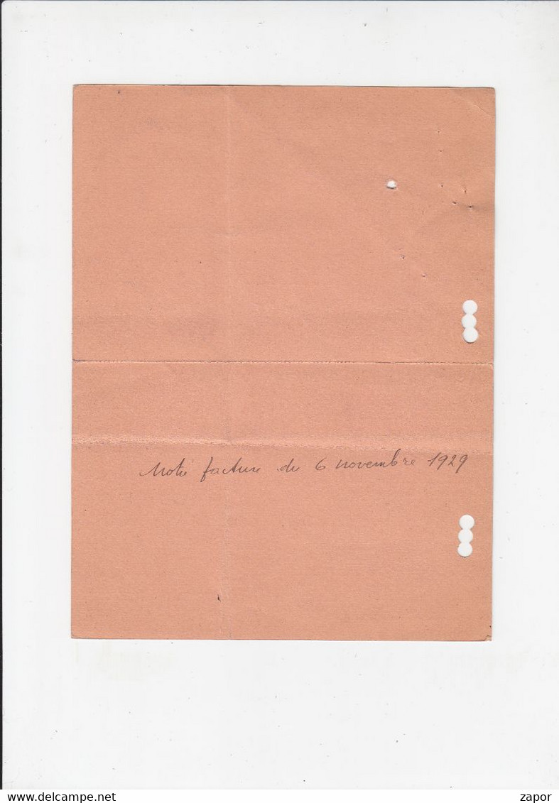Carte Récéption - Ontvangkaart - 1930 - Documents