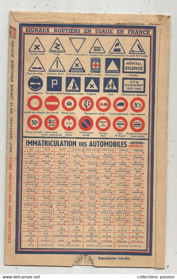 JC , Carte Cursomètrique De France , Pneu  FIRESTONE , Levallois Perret , Signaux Routiers.... , 2 Scans,frais Fr 2.25 E - Autres & Non Classés