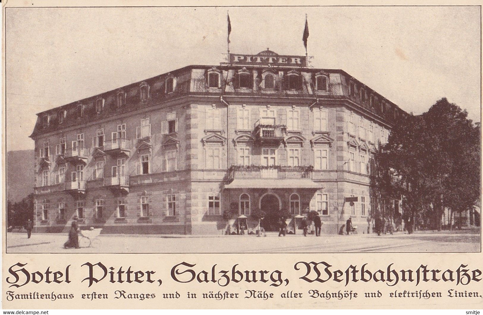 SALZBURG HOTEL PITTER WESTBAHNSTRASSE 6 - WERBEKARTE CARTE PUBLICITAIRE - Salzburg Stadt