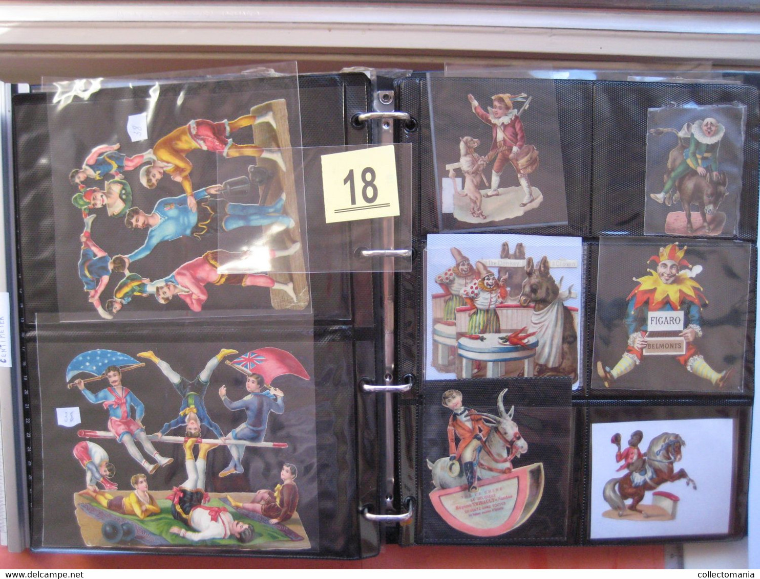 19th century each chromo photograped (count yourself ) SCRAPS_MAP12_Cirkus circus Clowns GLANS BILDER VG collection