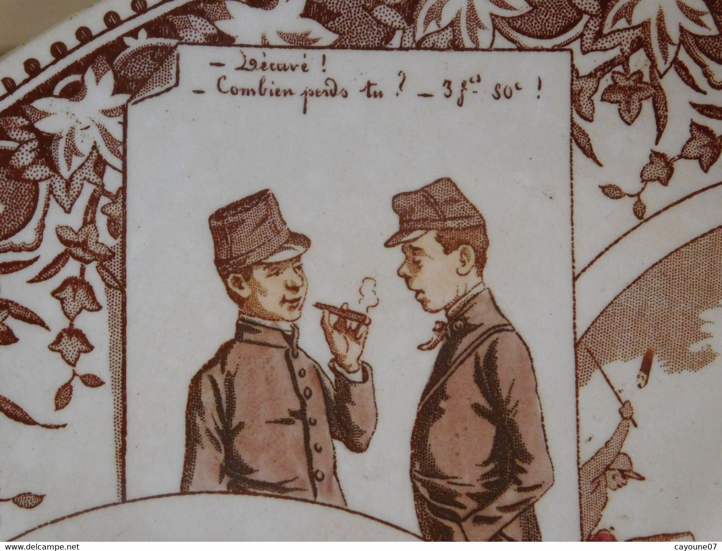 Assiette Parlante Humoristique Sarreguemines Les Courses Hippiques 1875/1895 - Sarreguemines (FRA)