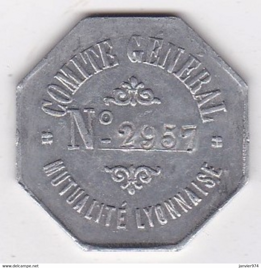 69. Rhône. Lyon. Comité General. Mutualité Lyonnaise. Bain Simple. En Aluminium - Monétaires / De Nécessité
