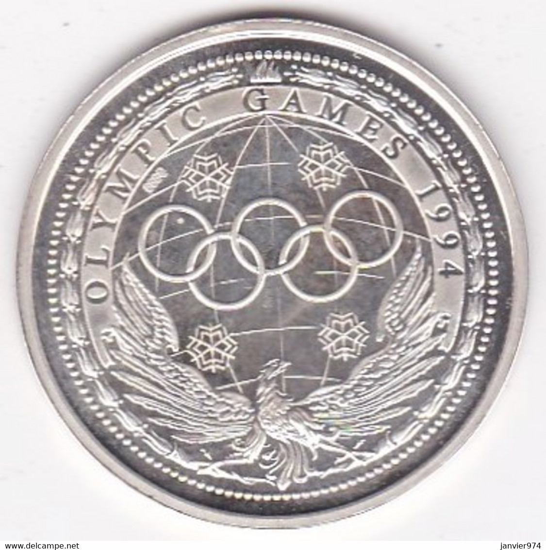 Norvège Jeton Olympic Games LILLEHAMMER 1994 Jeux Olympique En Argent. - Sonstige & Ohne Zuordnung