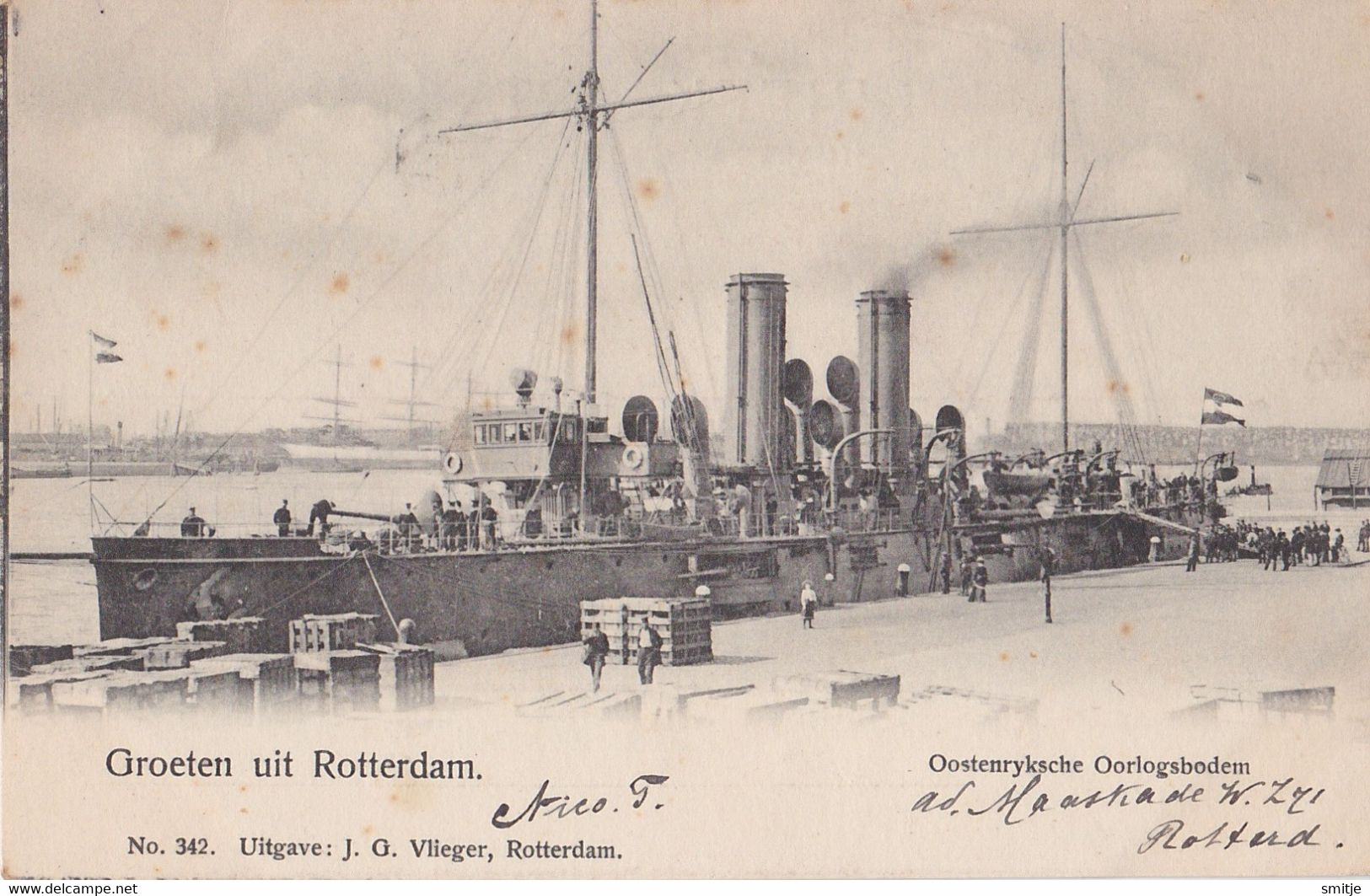 ROTTERDAM 1905 OORLOG KRIEG MARINE KRIEGSMARINE ÓSTERREICH AUSTRIA NAVY WARSHIP - Warships