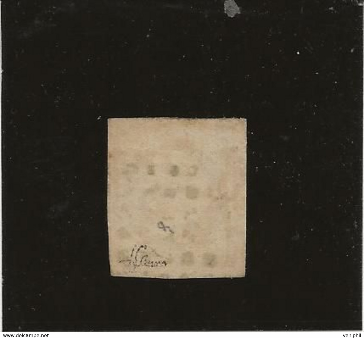 TIMBRE N° 17 A - 80 C CARMIN OBLITERATION GROS POINTS - ANNEE 1854  COTE 100 € - Ttb - 1853-1860 Napoleone III