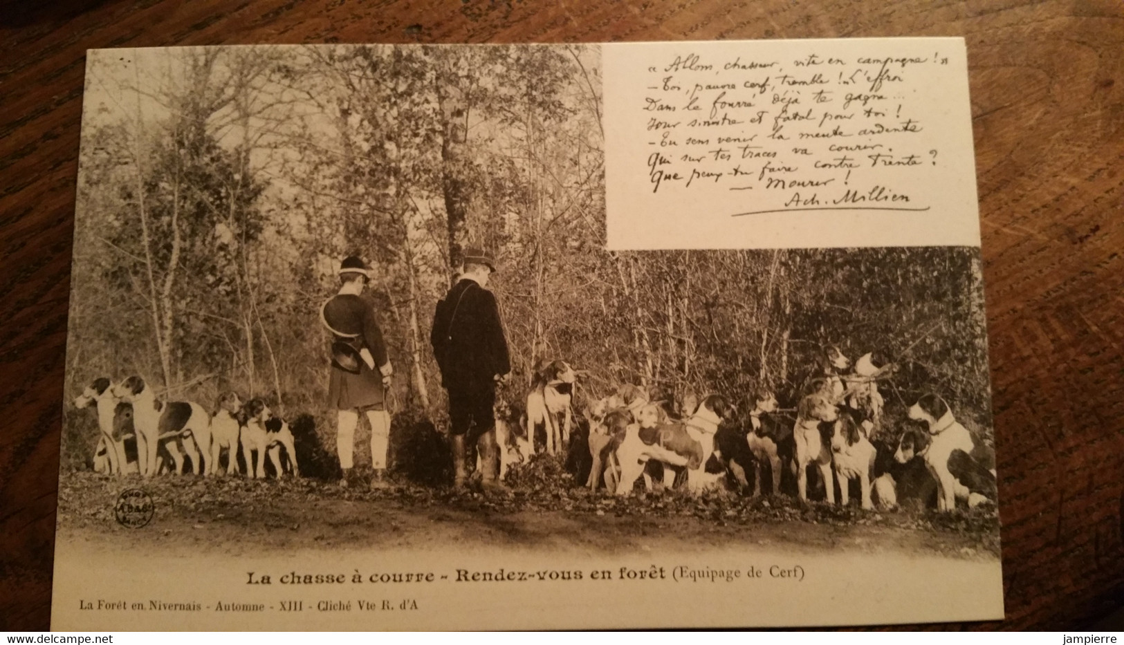 Achille Millien - La Chasse à Courre - Rendez-vous En Forêt (équipage De Cerf) - La Fôret En Nivernais - Automne XIII - Jagd