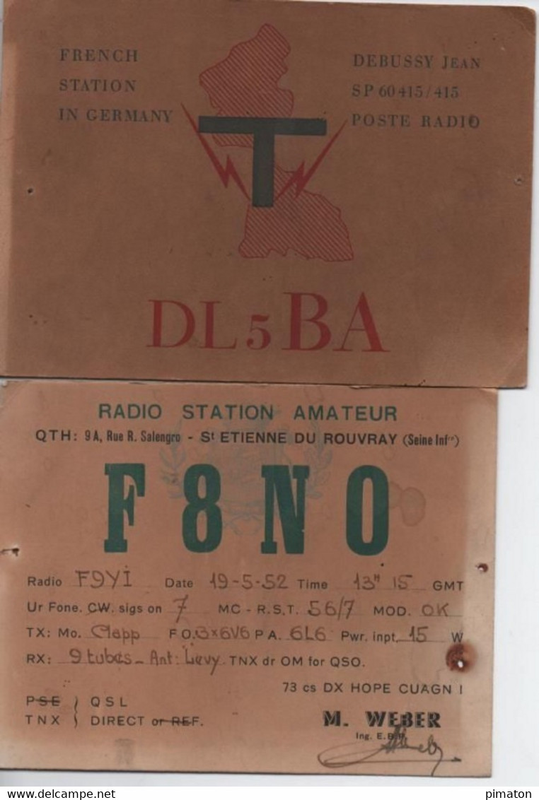 RADIO AMATEUR- Fiche QSL - Apparecchi