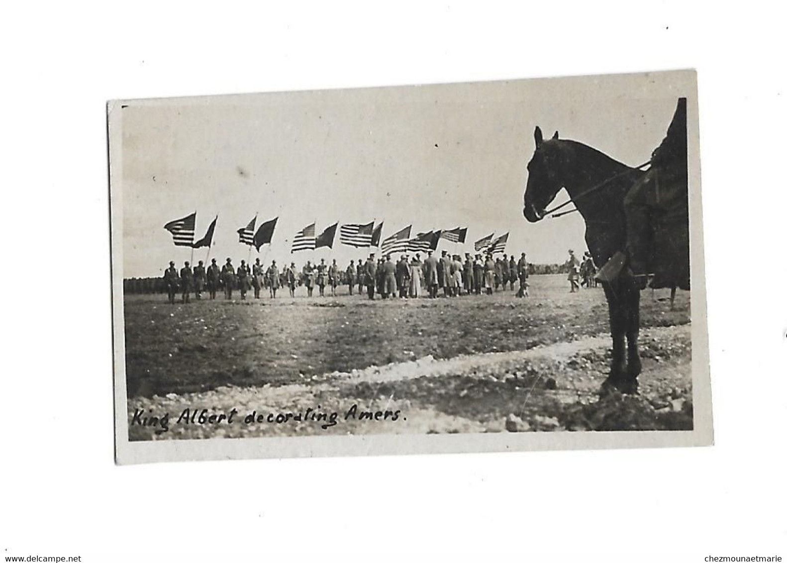 KING ALBERT DECORATING AMERS - PHOTO 6.5*4 CM - Guerra, Militares