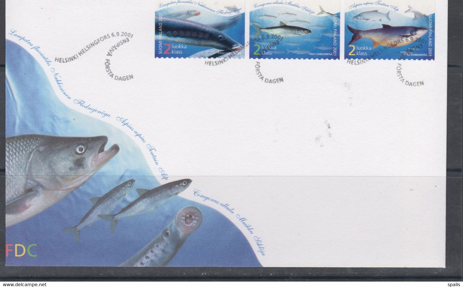 Finland 2001 Mi 1582-4 FDC Fishes - Andere & Zonder Classificatie