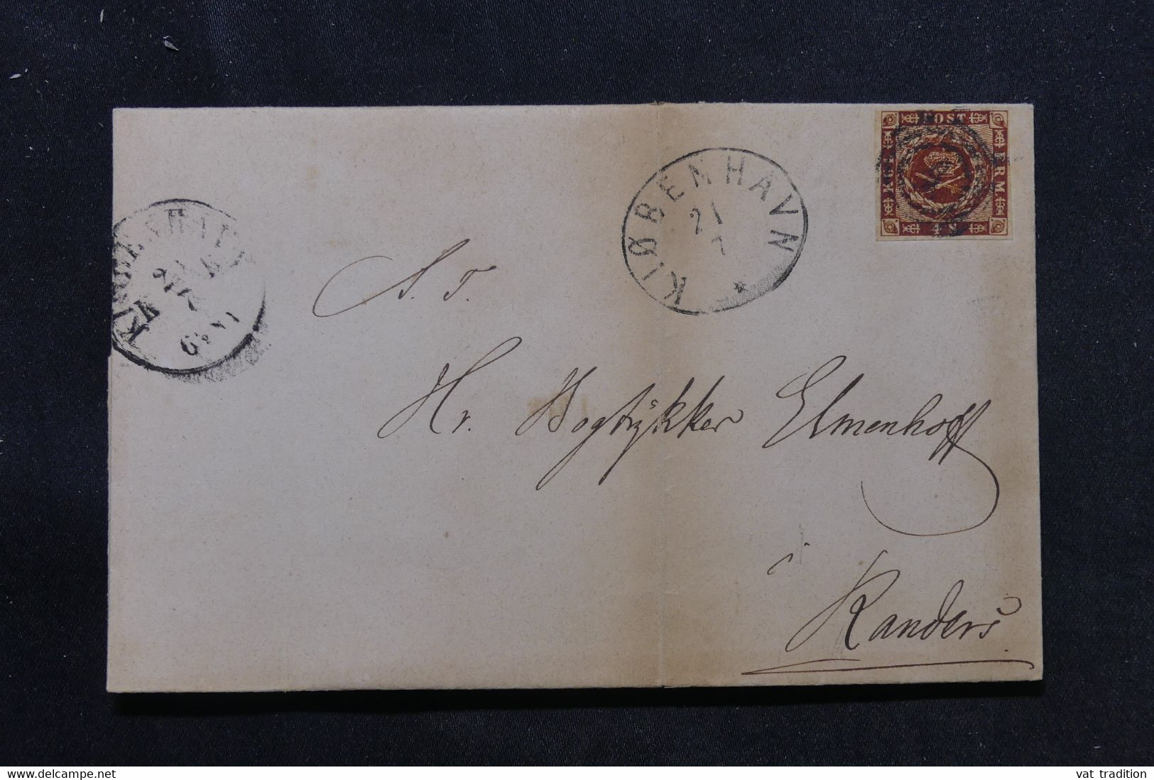 DANEMARK - Affranchissement Armoiries Sur Lettre De Copenhague Pour Randers - L 75314 - Lettres & Documents