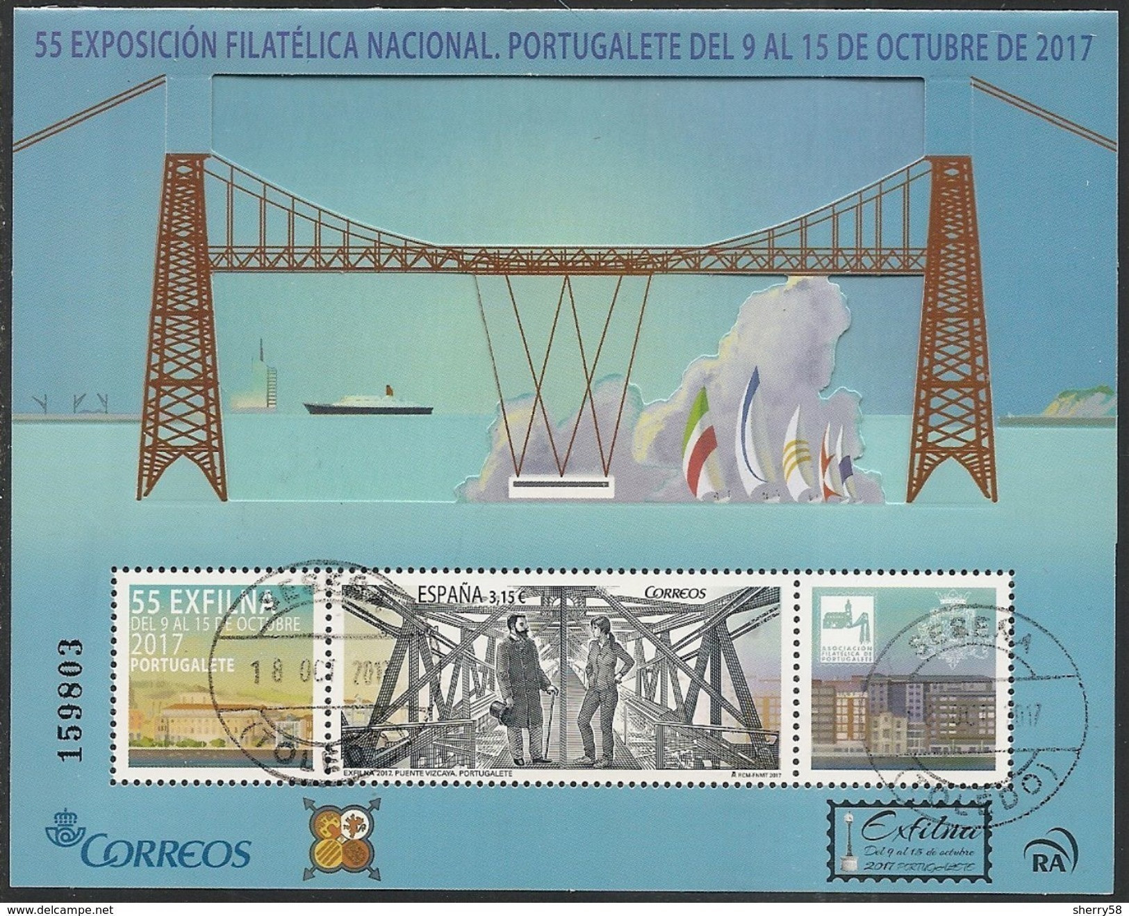 2017-ED. 5172 H.B. Exfilna 2017. Portugalete. Puente Metálico-USADO - Usati