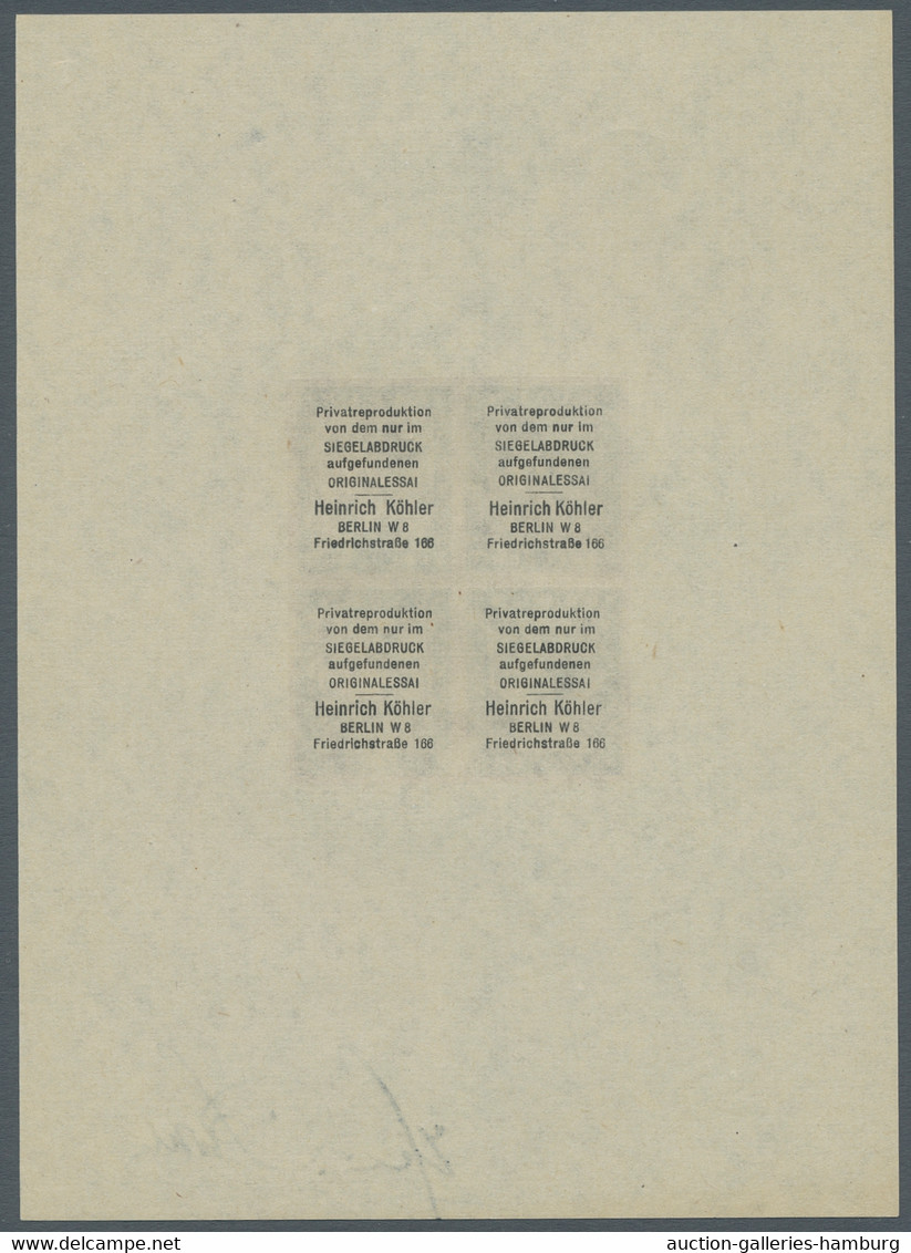 Baden - Marken Und Briefe: 1858, Partie Von 3 Verschiedenfarbige Essaiviererblöcke Mit Kopfbild Groß - Other & Unclassified