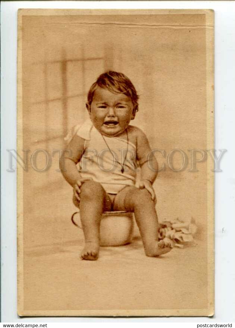 3097331 Girl In Nighty On POT Vintage PHOTO PC - Bebes