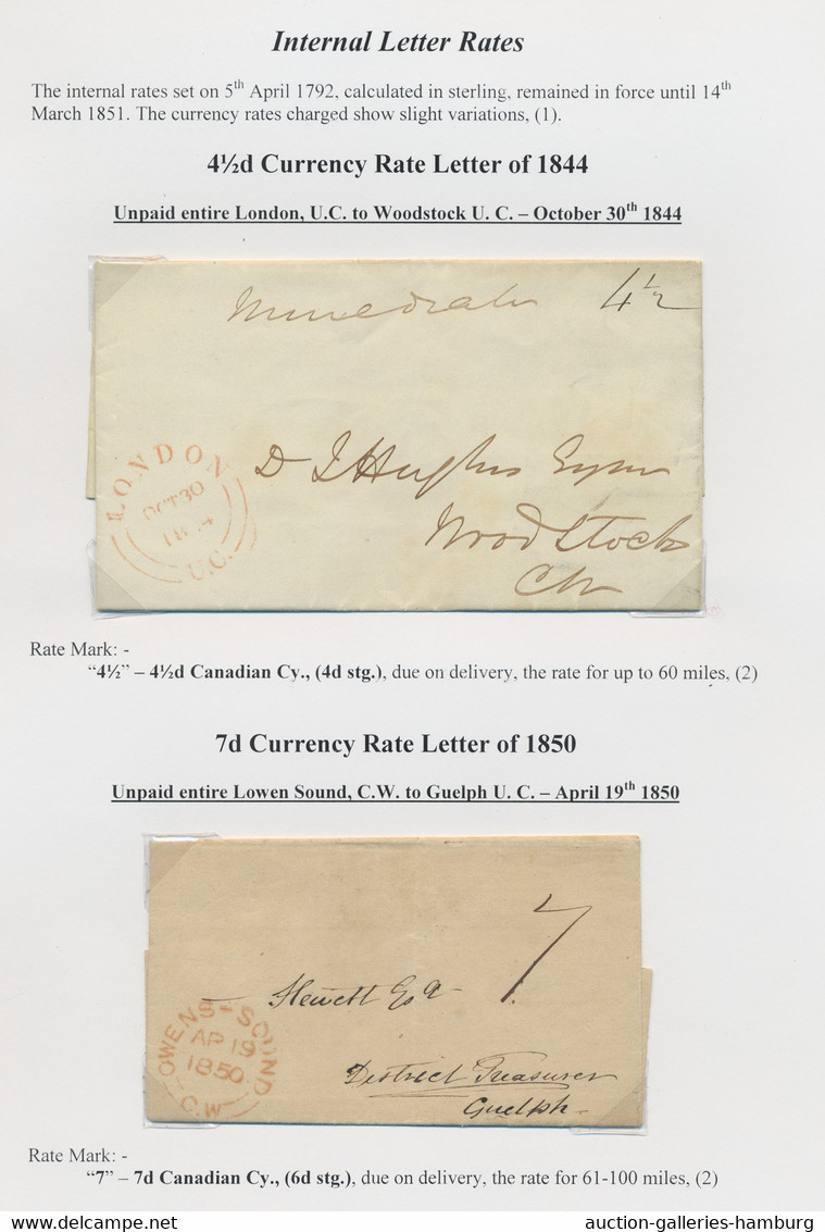 Canada - Vorphila / Stampless Covers: 1840-1853, interesting collection of 17 prephilatelic and stam