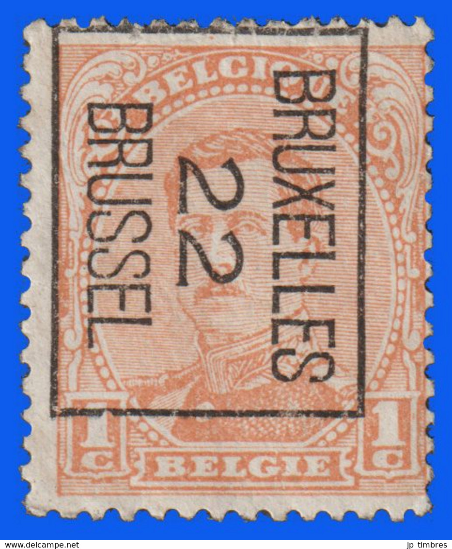 Typo PRE N° 55 Po B "BRUXELLES 22 BRUSSEL" - Typos 1922-26 (Albert I.)