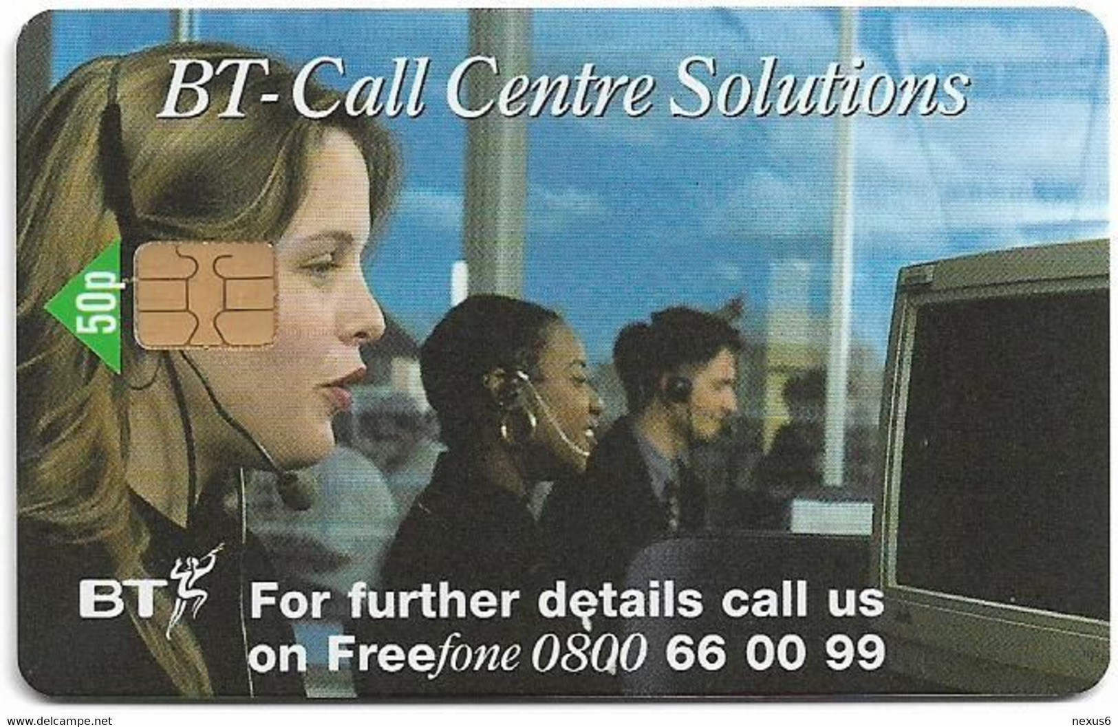 UK - BT (Chip) - PRO089 - BCI-008 - BT Call Centre Solutions, 50P, 3.050ex, Mint - BT Promotionnelles