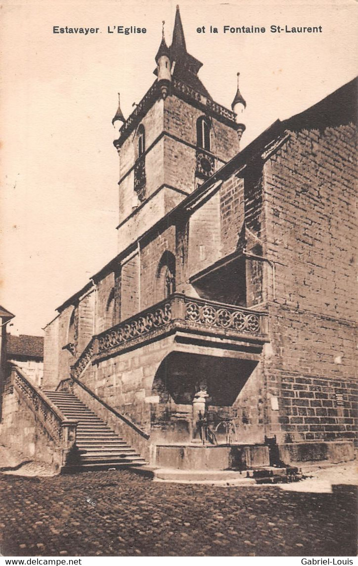 Estavayer-le-Lac L'Eglise Et La Fontaine St-Laurent - Estavayer