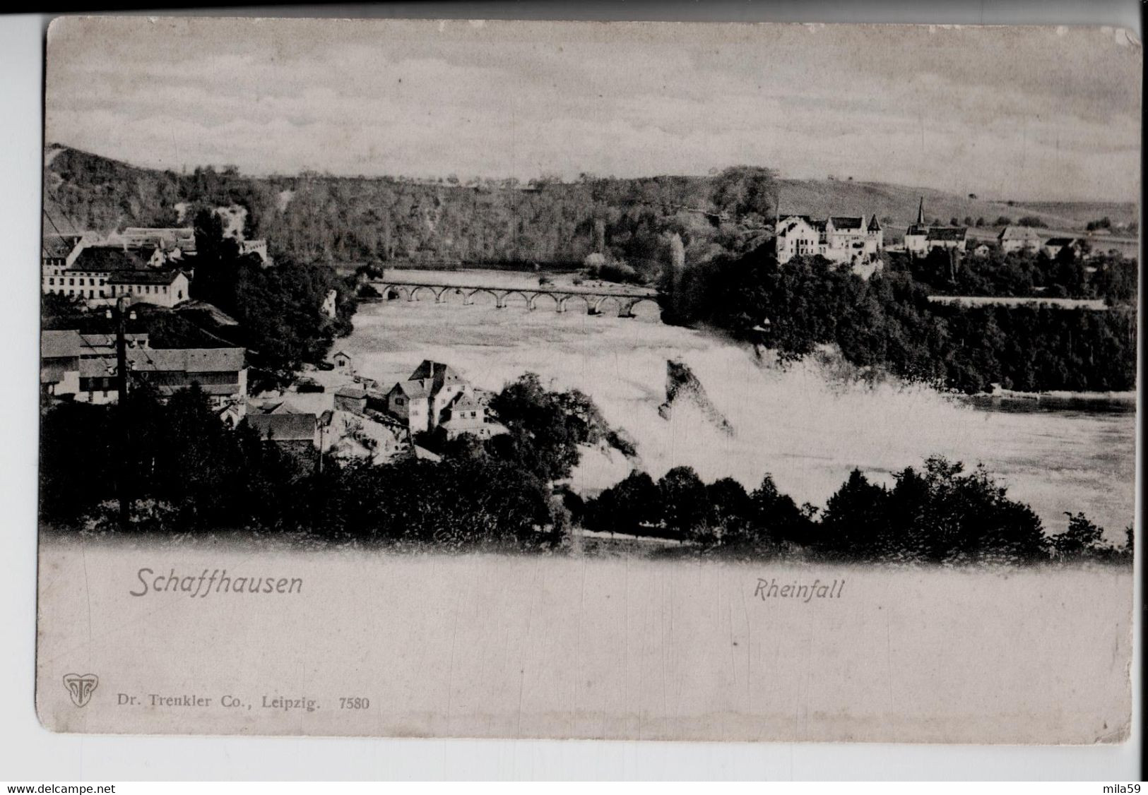 Schaffhausen. Rheinfall.  Dr. Trenkler Co, Leipzig. 7580. - Hausen Am Albis 