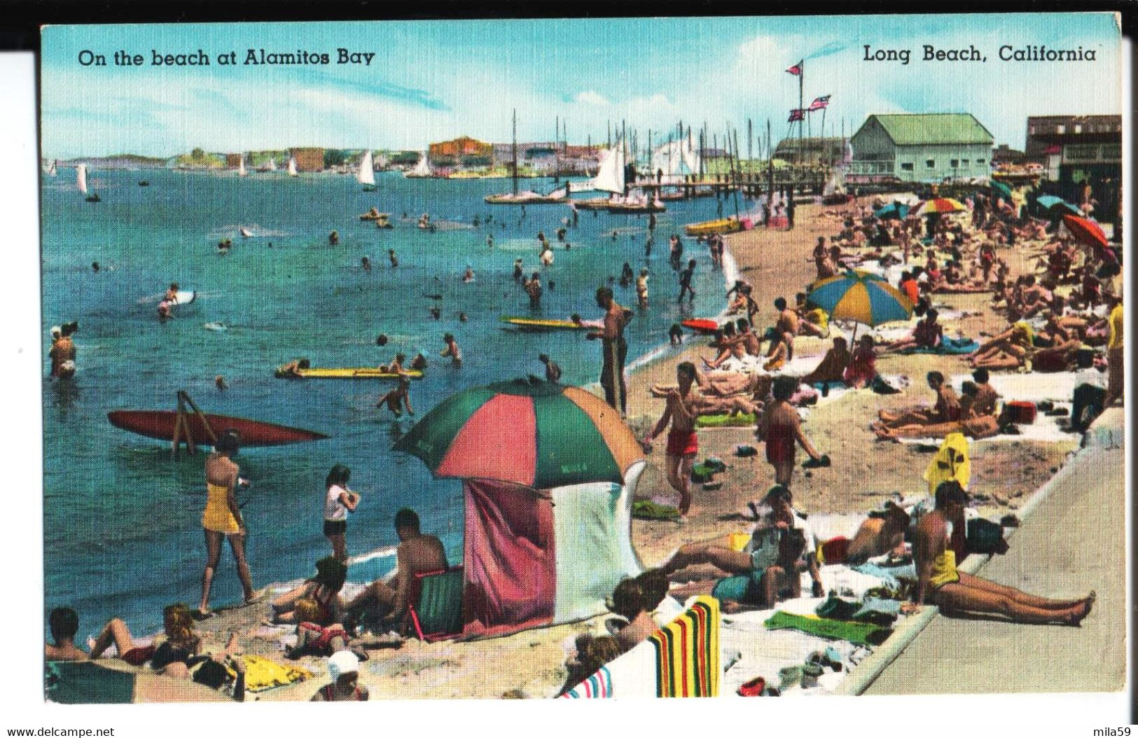 On The Beach At Alamitos Bay. Long Bach, California. A "colourpicture" Publication Boston. - Long Beach