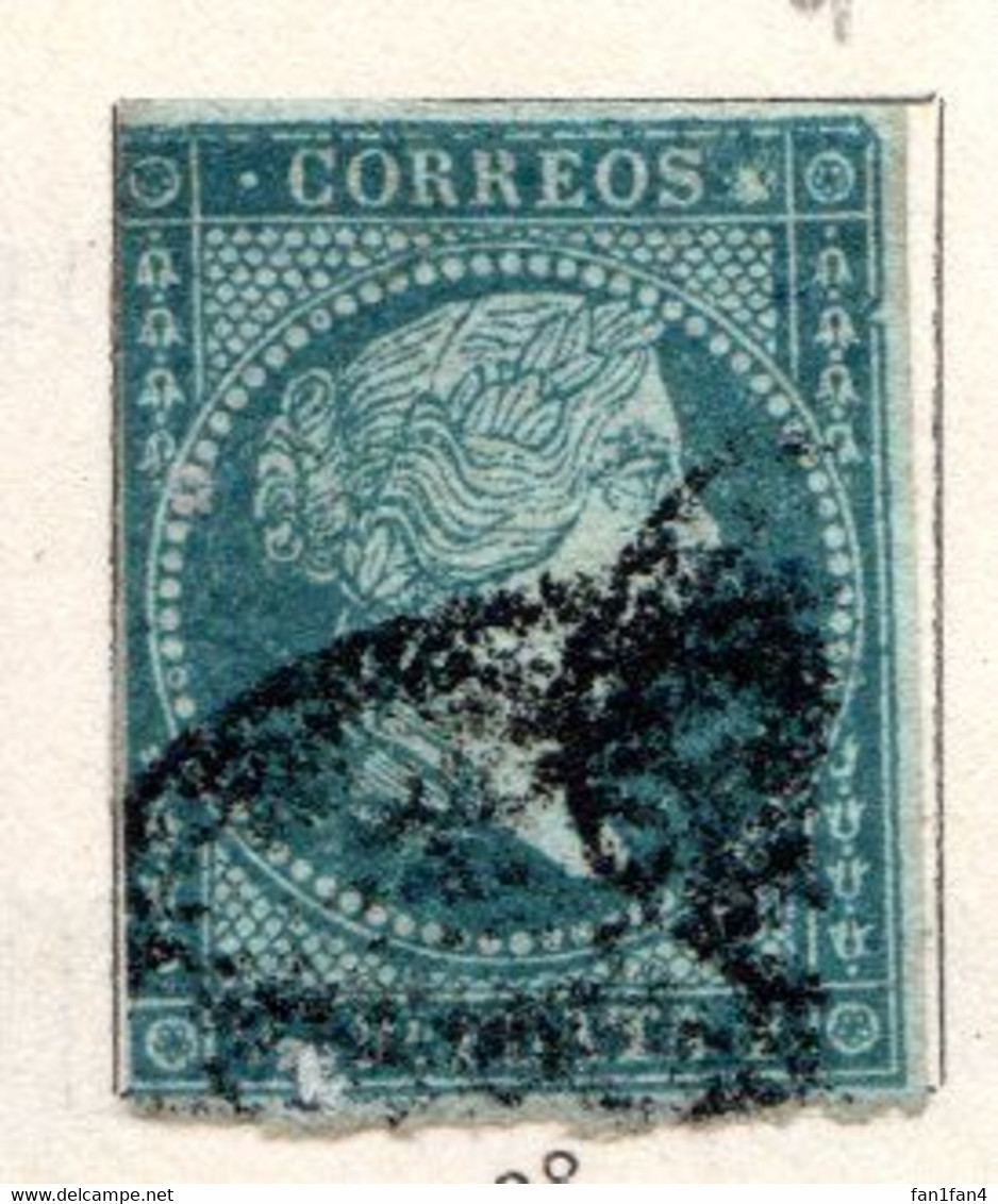 ESPAGNE (Royaume) - 1855 - N° 36 - 1 R. Bleu-vert - (Isabelle II) - Used Stamps