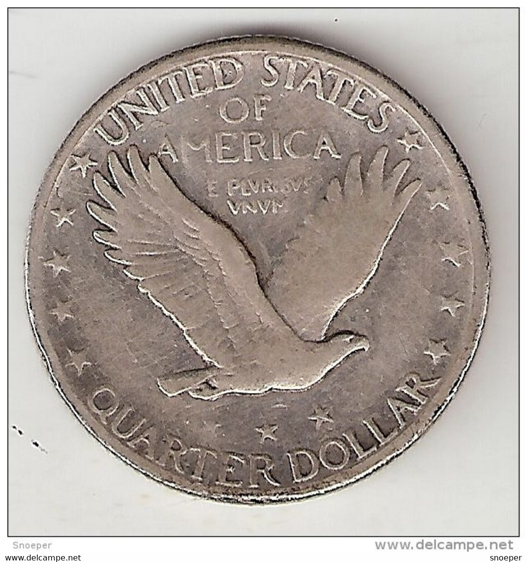 *usa  Quarter    1924 S   Km  145    Look!! Date Is Not Properly Be Viewed - 1916-1930: Standing Liberty (Libertà In Piedi)